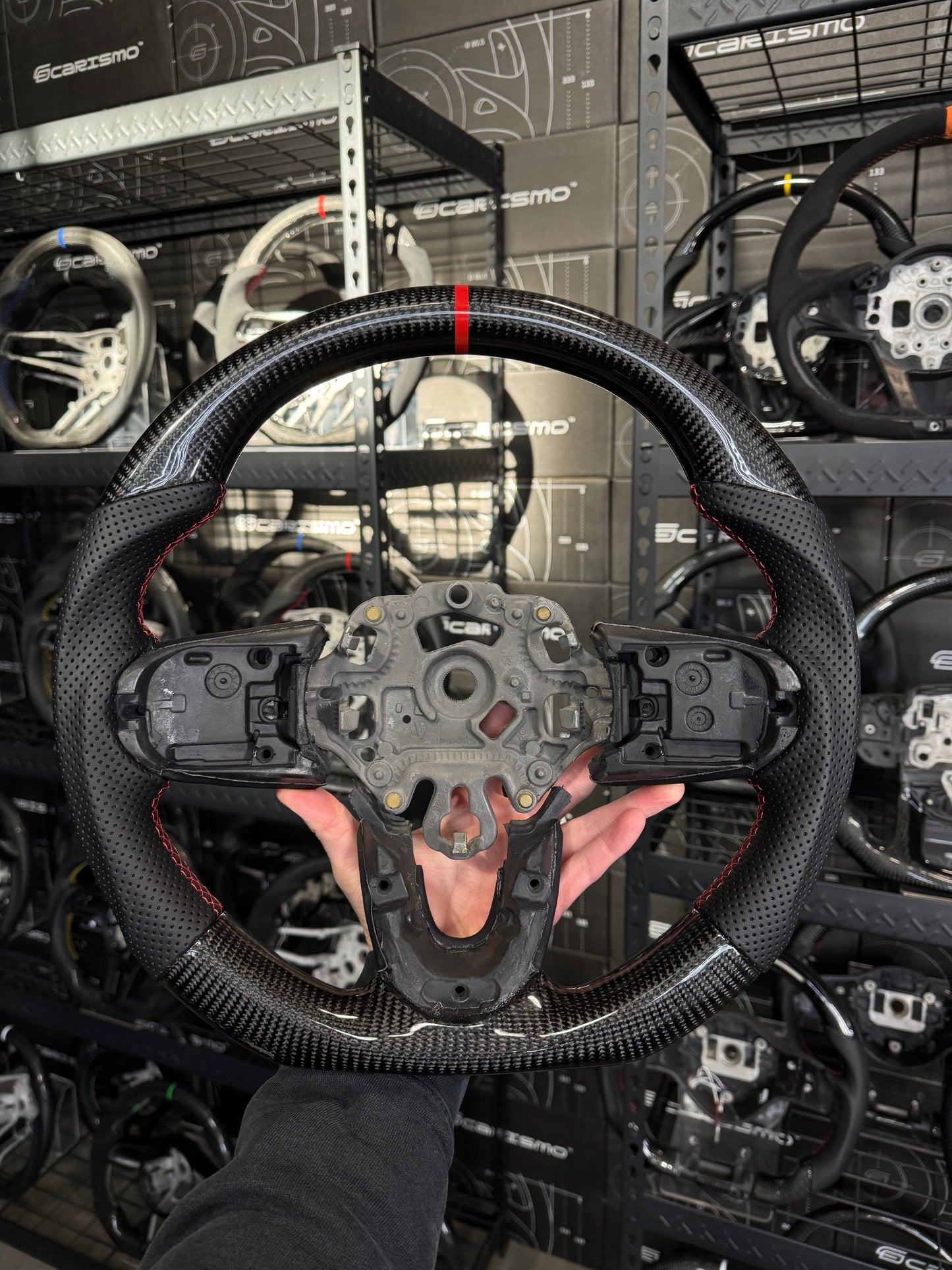 Carismo Steering Wheel For Mini Cooper (Gen 3) - Sport - Gloss Carbon - Perforated Leather