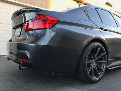 BMW Carbon Fiber Rear Bumper Splitter Extensions Gloss Wet (Rivets)