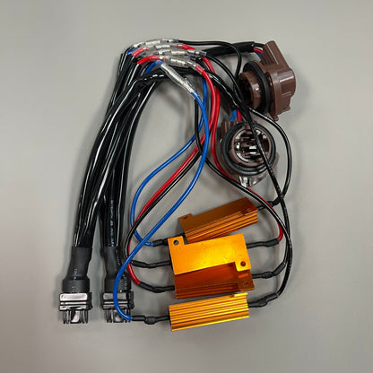 iJDMTOY LED Turn Signal/Brake Light Hyper Flash/Bulb Out Fix Wiring 3157 4157 (New)