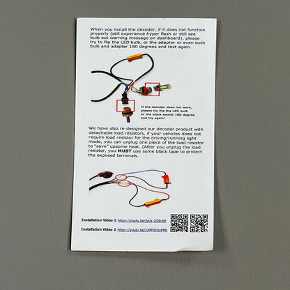 iJDMTOY LED Turn Signal/Brake Light Hyper Flash/Bulb Out Fix Wiring 3157 4157 (New)