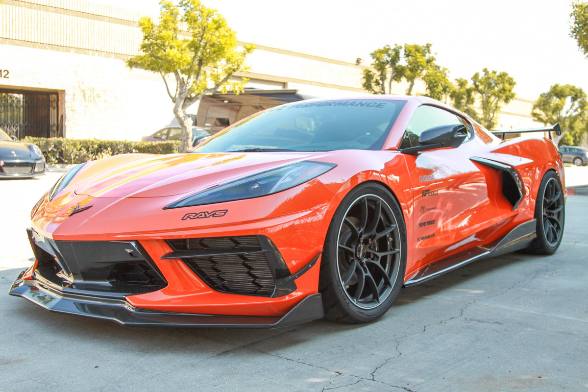 Chevrolet Corvette C8 Carbon Fiber Side Rocker Extensions/ Side Skirts