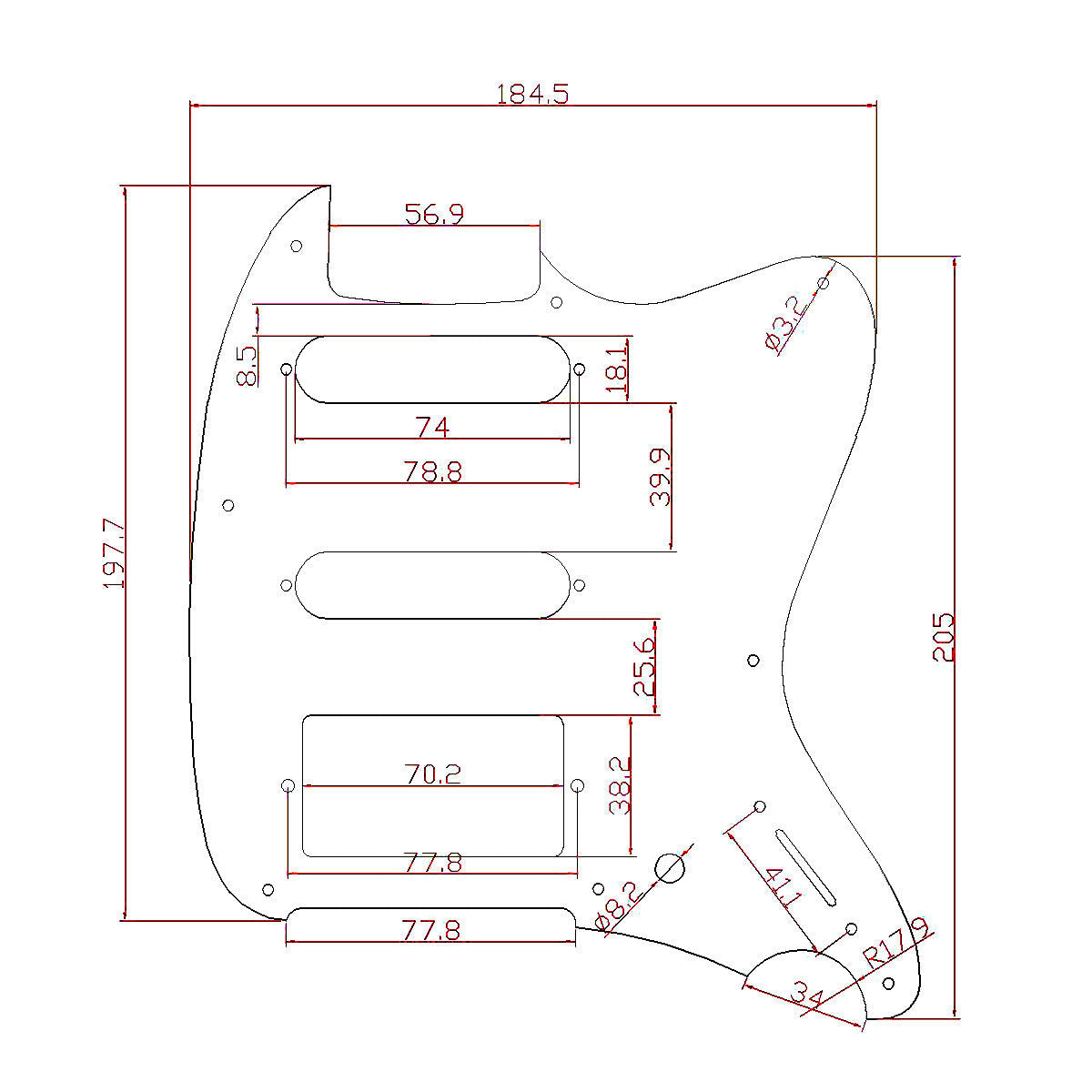 CARBON FIBER Guitar pickguard for Ibanez Talman TC-740