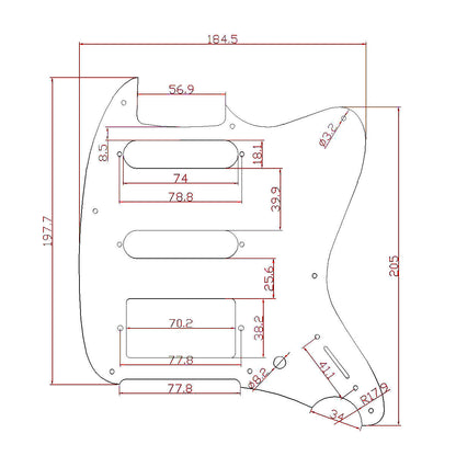 CARBON FIBER Guitar pickguard for Ibanez Talman TC-740