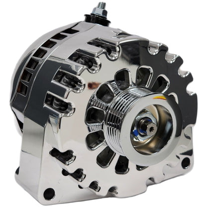 Mechman 240 Amp High Output Alternator 1996-2004 GM Truck 4.3L 4.8L 5.3L 5.7L 6L - Chrome Billet