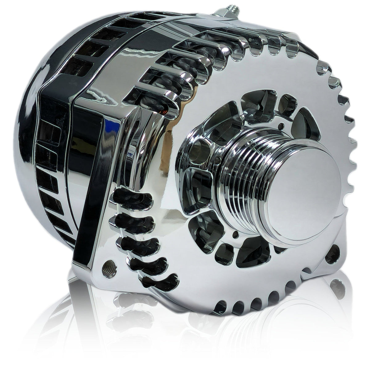 Mechman 240 Amp Racing Alternator 1988-1995 GM Truck Mount - Chrome