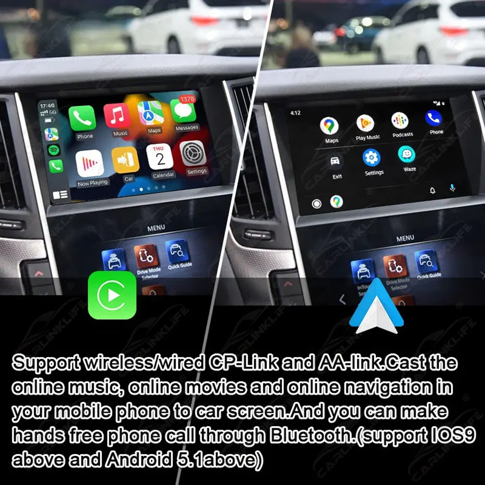 Android Multimedia Interface for Infiniti Q50 Q60 2013-2022 Advanced Version with YouTube, Google Play