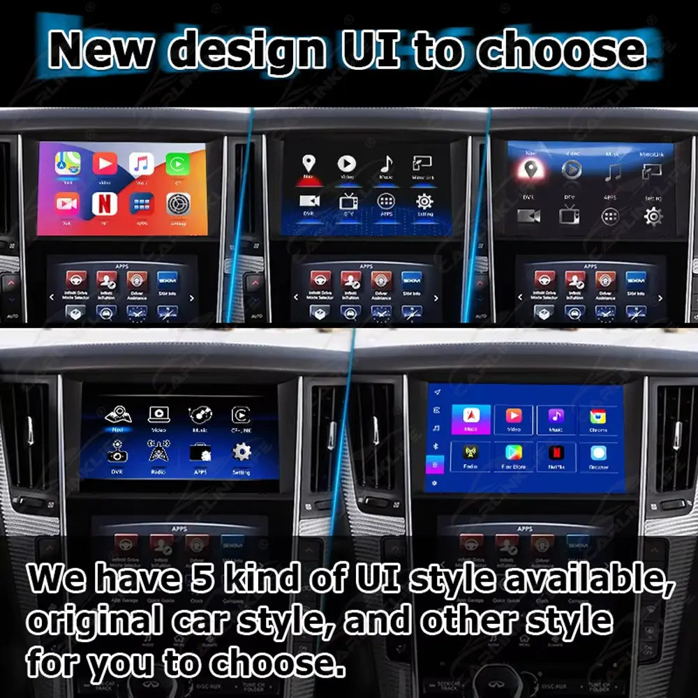 Android Multimedia Interface for Infiniti Q50 Q60 2013-2022 Advanced Version with YouTube, Google Play
