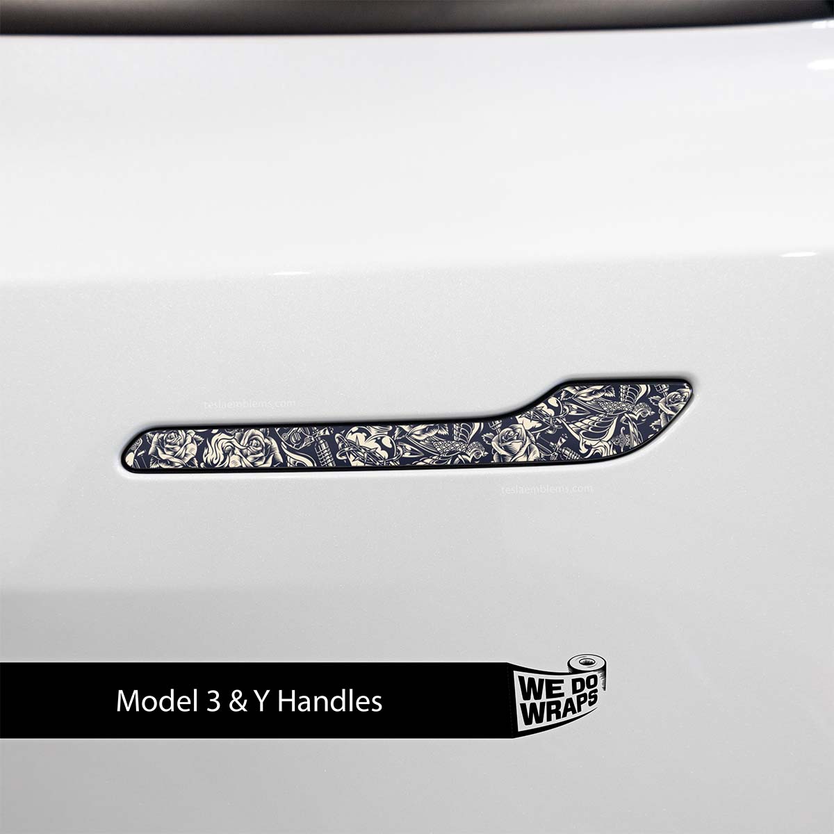 Ink & Elegance Art Tesla Door Handle Decals (4pcs)