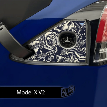 Ink & Elegance Art Tesla Charge Port Wrap | Model X