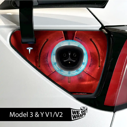 Arc Reactor Tesla Charge Port Wrap | Model 3