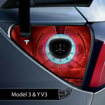 Arc Reactor Tesla Charge Port Wrap | Model Y