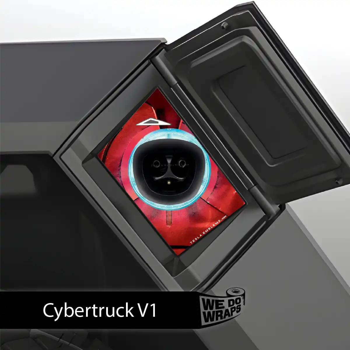 Arc Reactor Tesla Charge Port Wrap | Cybertruck
