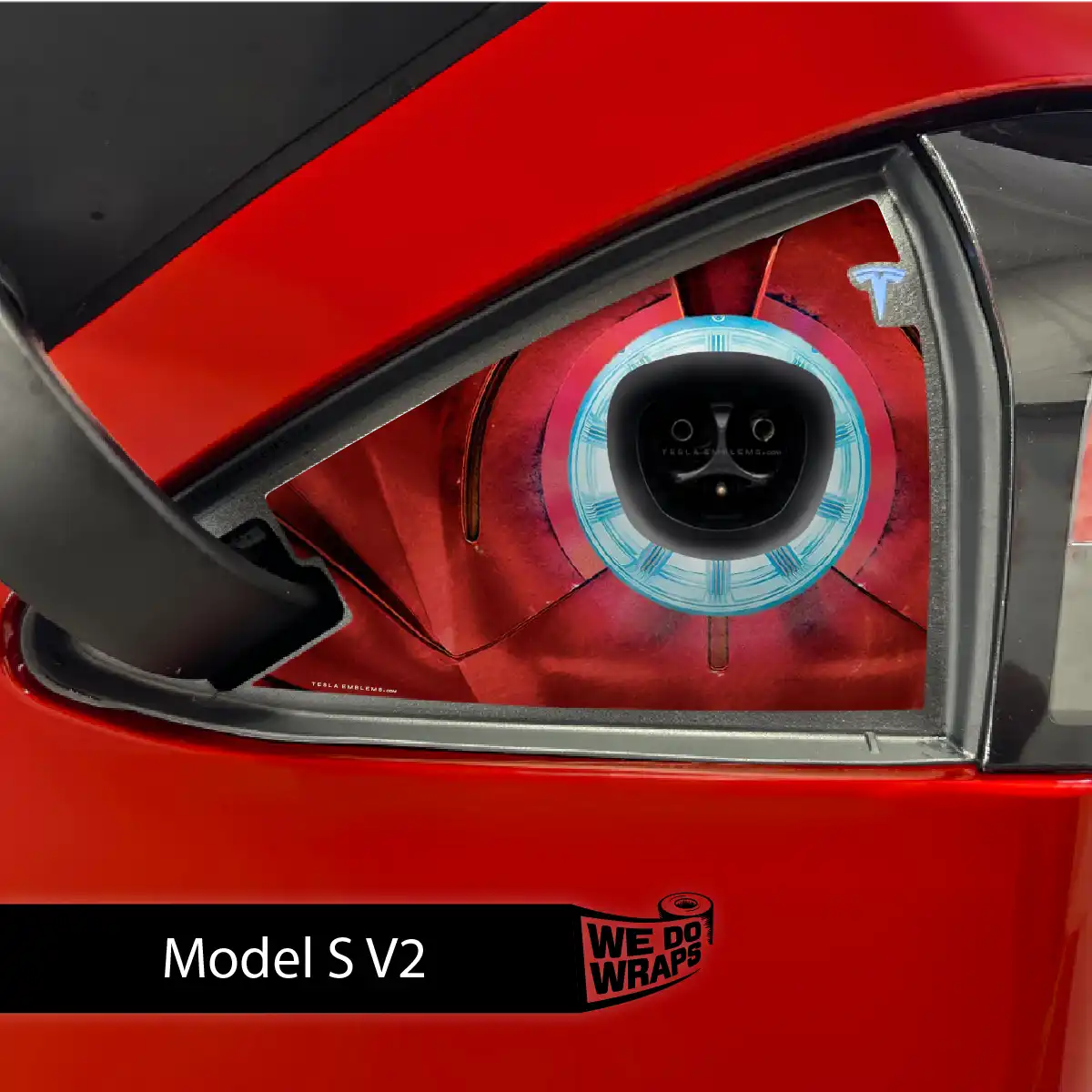 Arc Reactor Tesla Charge Port Wrap | Model S
