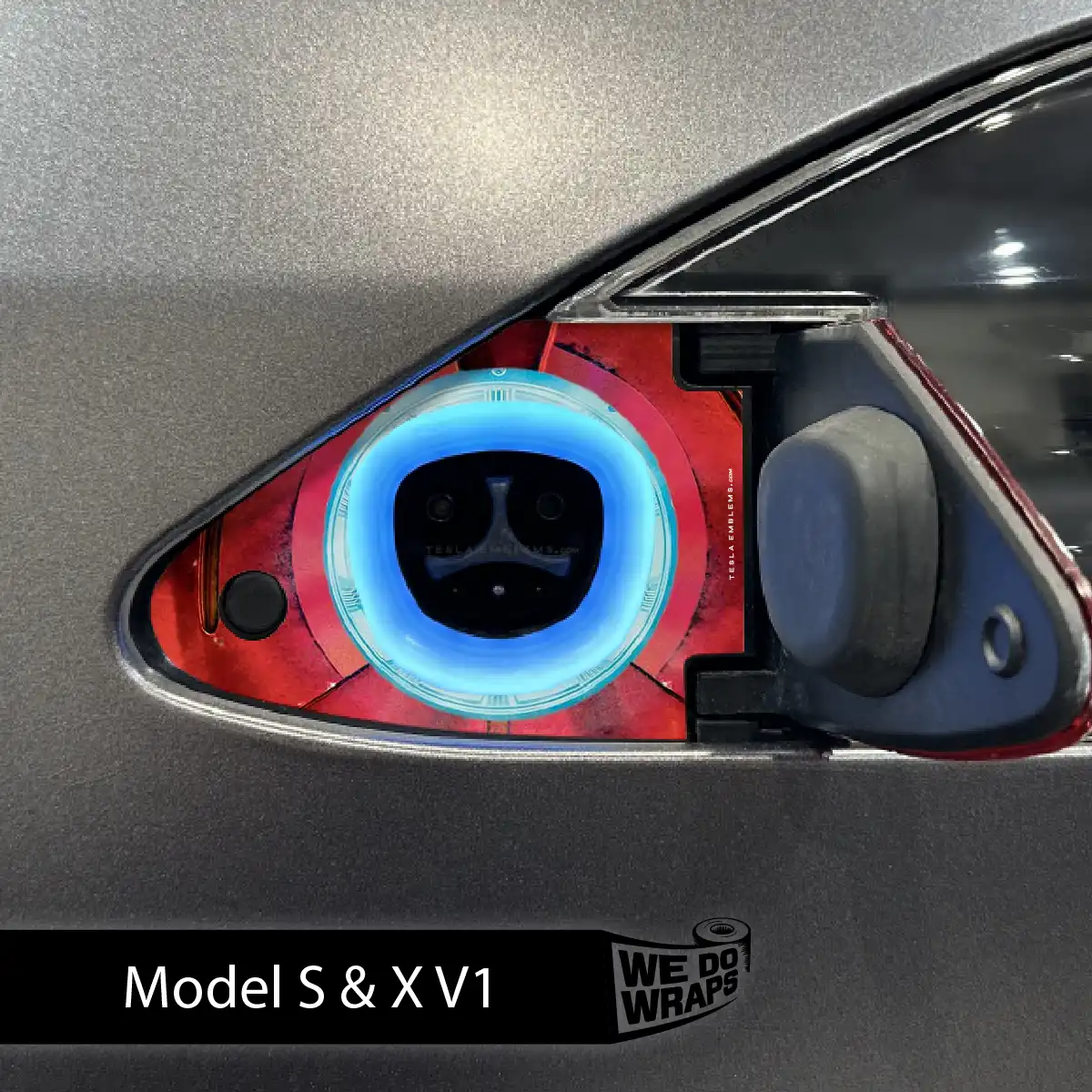 Arc Reactor Tesla Charge Port Wrap | Model X