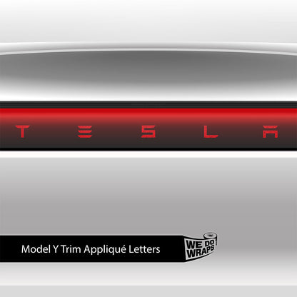 Isometric 3D Pattern Tesla Emblem Decals (Front + Back) | Model Y