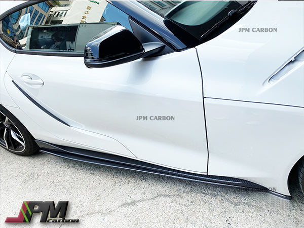 [JPMCarbon] MX Style Carbon Fiber Side Skirt Expansion Lips For 2019-2026 Toyota GR Supra A90 A91