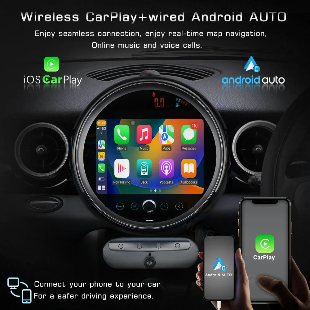 Android 13 Car Radio For BMW Mini Clubman Countryman R56/ R60/ F54/F55/F56 2007-2020