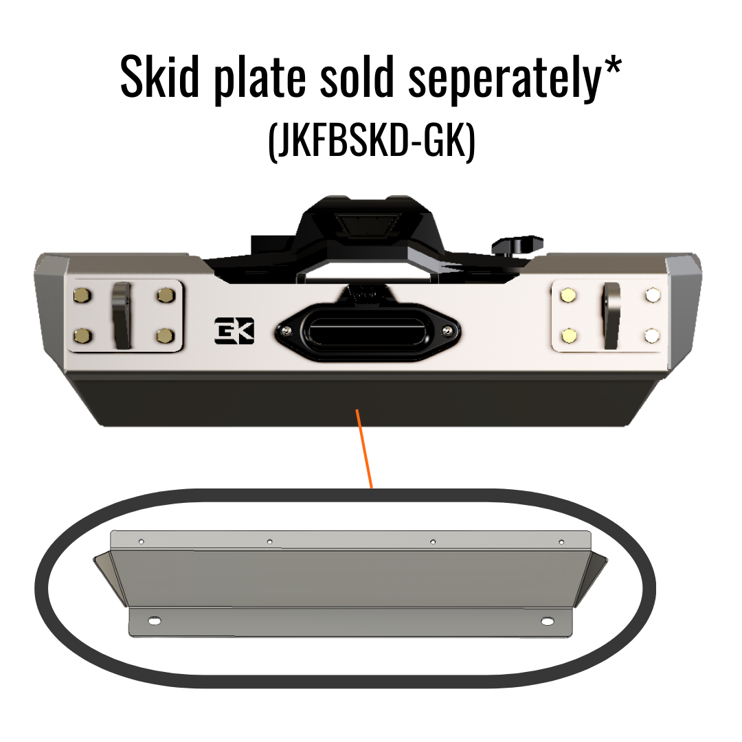 Gauntlet Series Front Stubby Bumper for Jeep JK Wrangler (2007-2018)