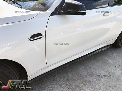 JPM R1 Style Carbon Fiber Side Skirt Add-on Lips Fits For 2015-2021 BMW F87 M2 Only
