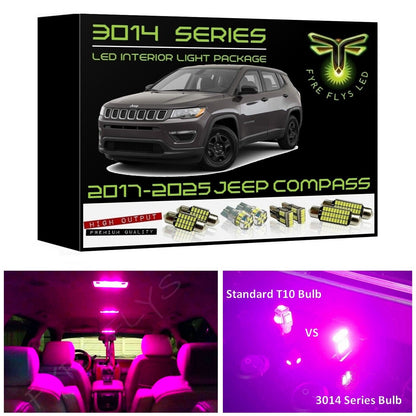 2017-2025 Jeep Compass Ultra Bright 3014 Series LED interior light kit