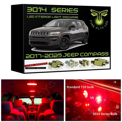 2017-2025 Jeep Compass Ultra Bright 3014 Series LED interior light kit