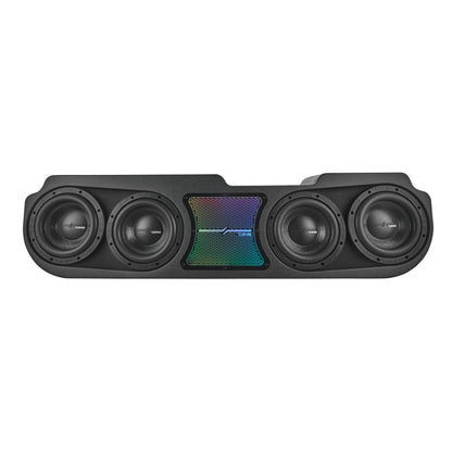 Jeep JT Gladiator Loaded Under Rear Seat Subwoofer Enclosure with 4 X 8" ZR8.2D, Leather Wrapped and Digital LED Lights | 1800 Watts RMS @ 1-Ohm