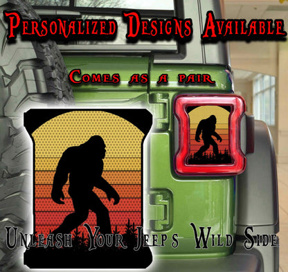 Retro Bigfoot Taillight cover decal 42