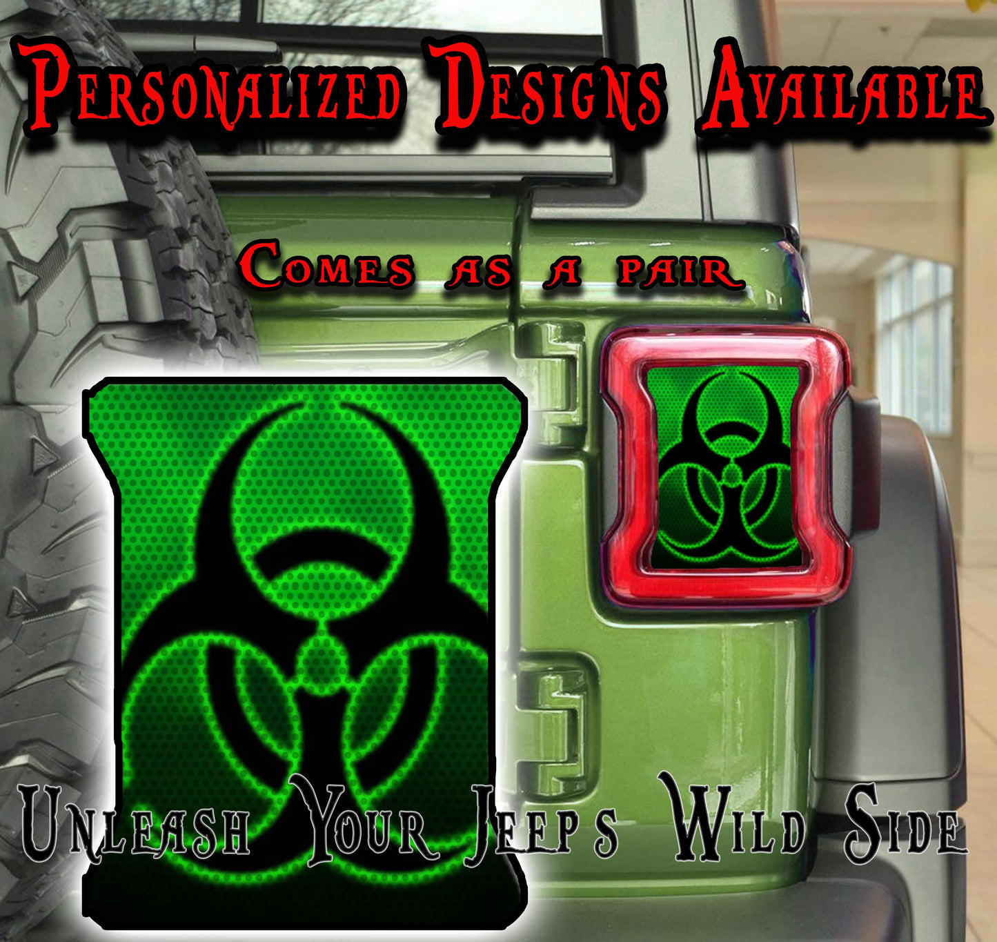 Radioactive Taillight cover decal 83