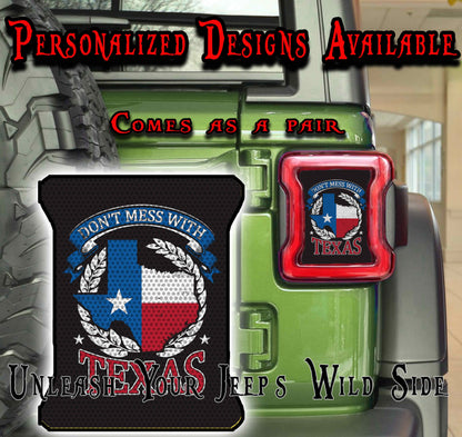 Don't mess with Texas Taillight cover decal 34
