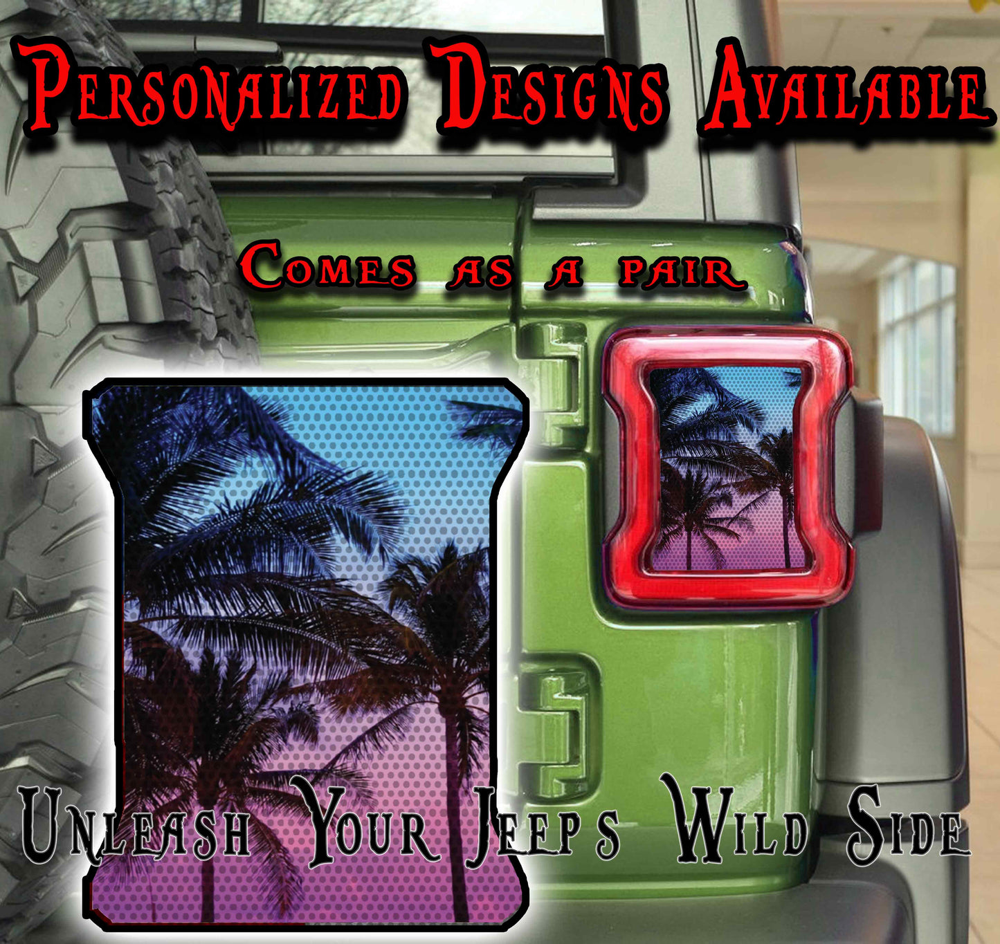Island Palms taillights cover decal 17