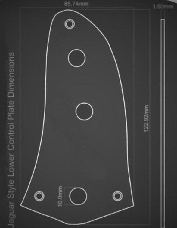 CARBON FIBER Lower Control Plate for Fender American Jaguar Guitar