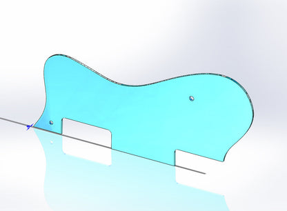 Universal *CARBON FIBER 100%* Pickguard Fits Epiphone Dot Jazz Guitar LP Guitar