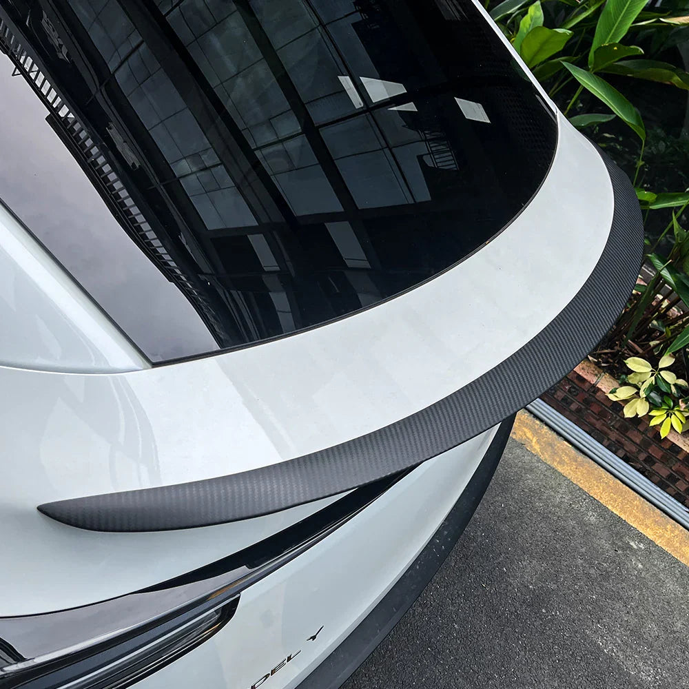 TESLA MODEL Y JUNIPER REAR TRUNK SPOILER REAL PRE-PREG DRY CARBON FIBER MATTE OR GLOSS