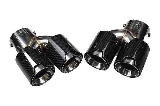 BMW 2/3/4 Series G42 G20/G21 G23 Carbon Fiber Dual Muffler Tips (2019+)