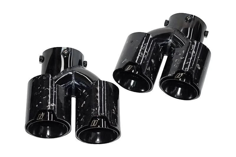 BMW 2/3/4 Series G42 G20/G21 G23 Forged Carbon Fiber Dual Muffler Tips (2019+)
