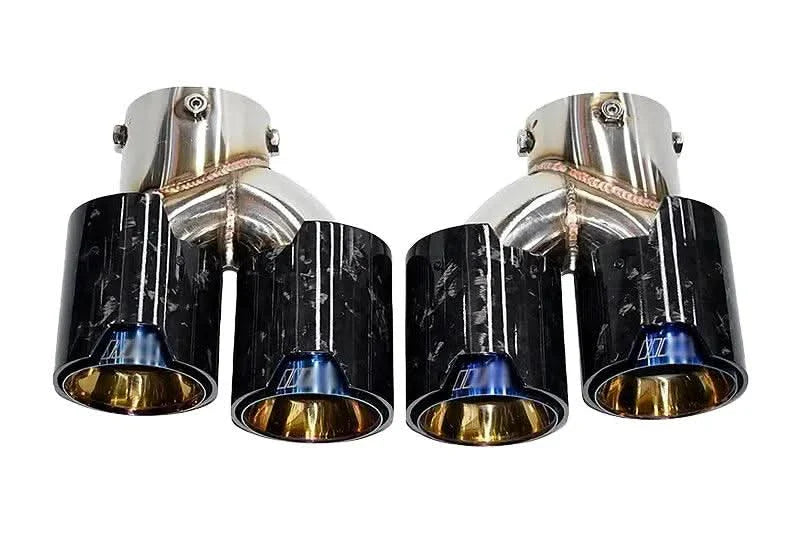 BMW 2/3/4 Series G42 G20/G21 G23 Forged Carbon Fiber Dual Muffler Tips (2019+)