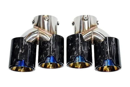 BMW 2/3/4 Series G42 G20/G21 G23 Forged Carbon Fiber Dual Muffler Tips (2019+)