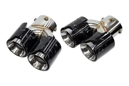 BMW 2/3/4 Series G42 G20/G21 G23 Forged Carbon Fiber Dual Muffler Tips (2019+)
