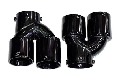 BMW 2/3/4 Series G42 G20/G21 G23 Black Stainless Steel Dual Muffler Tip (2019+)