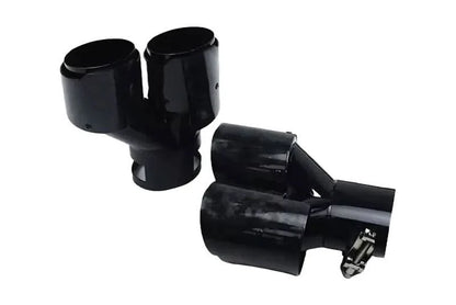 BMW 2/3/4 Series G42 G20/G21 G23 Black Stainless Steel Forged Carbon Fiber Dual Muffler Tip (2019+)