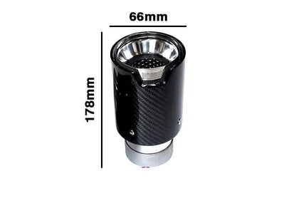 BMW Universal Fit Carbon Fiber Single Muffler Tips