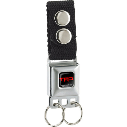 Keychain - Toyota Racing Development TRD Logo Full Color Black/Red - Black Webbing