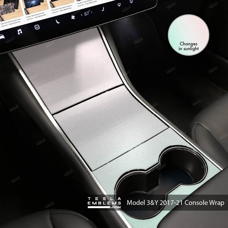 KPMF Matte Aurora Pearl | Tesla Center Console Wrap Kit | Model 3 ’17-20