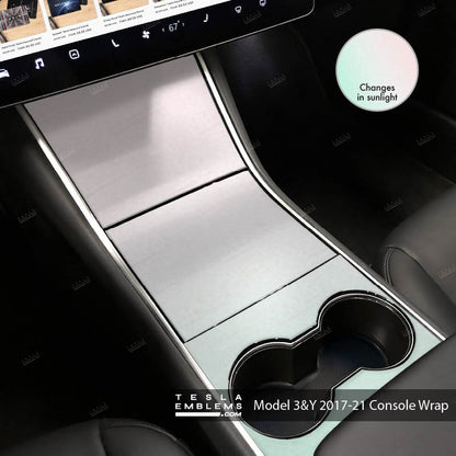 KPMF Matte Aurora Pearl | Tesla Center Console Wrap Kit | Model 3 ’17-20