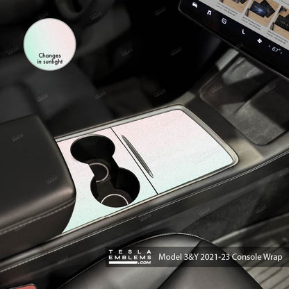 KPMF Matte Aurora Pearl | Tesla Center Console Wrap Kit | Model 3 '21-24