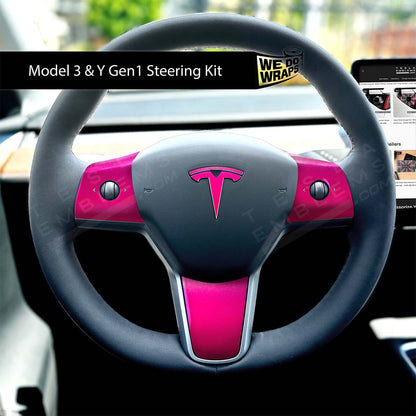 KPMF Momentum Pink Tesla Steering Wheel Wrap | MY 2019-'25