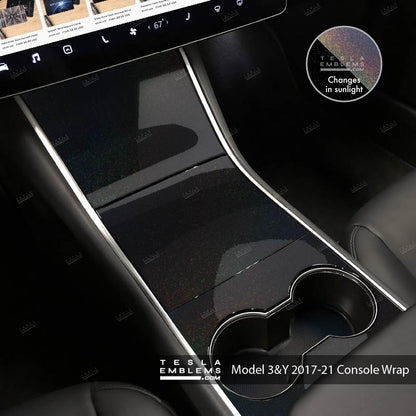 KPMF Gloss Morpheus Black | Tesla Center Console Wrap Kit | Model 3 ’17-20