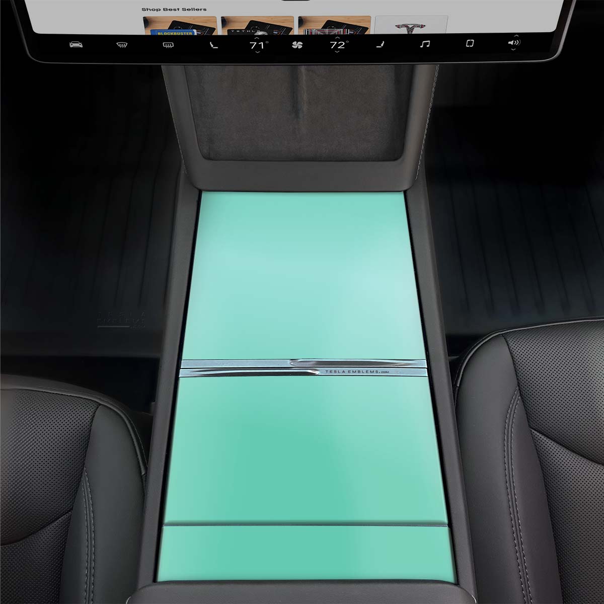 KPMF Satin Spearmint | Tesla Center Console Wrap Kit | Model 3 '24-26 Refresh