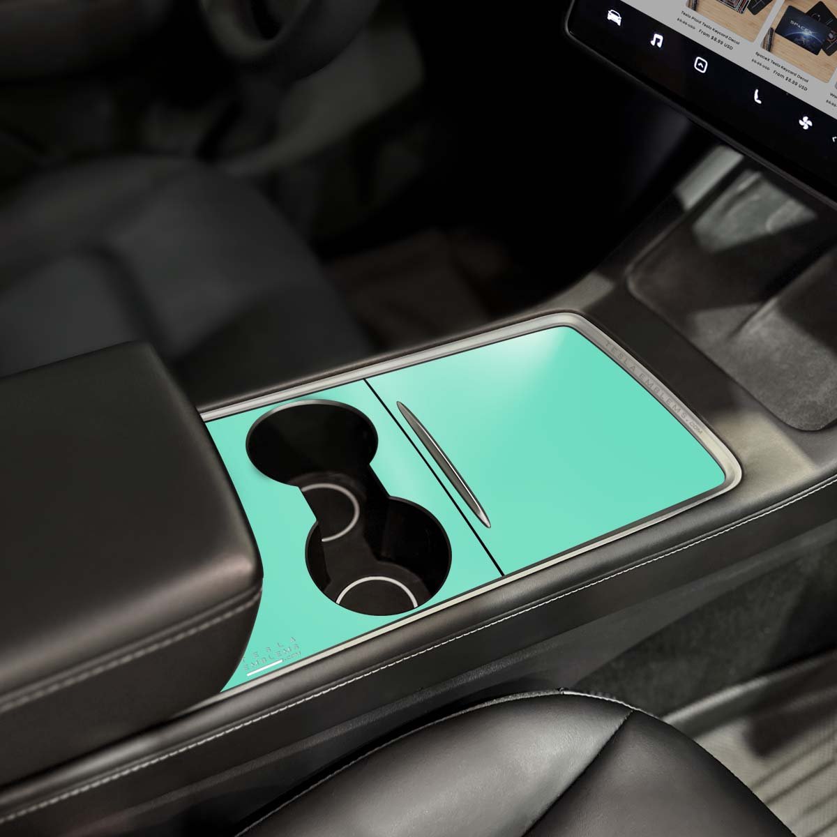 KPMF Satin Spearmint | Tesla Center Console Wrap Kit | Model 3 '21-24