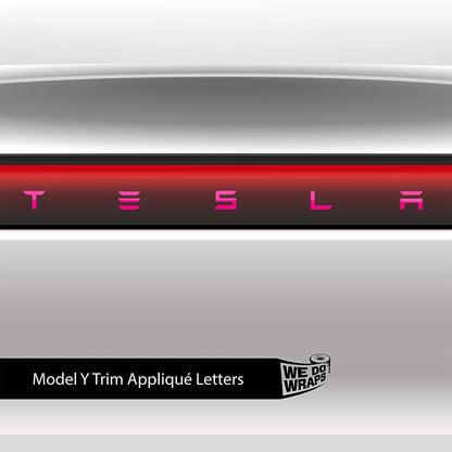 KPMF Gloss Momentum Pink Tesla Emblem Decals (Front + Back) | Model Y